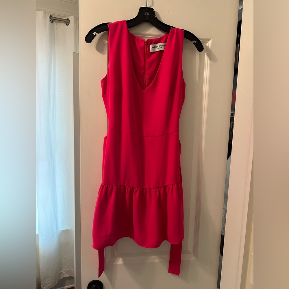 Amanda Uprichard Vibrant Pink Mini Dress